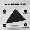 20 inch Polyester Cloth Napkins Black (Pack of 10)
