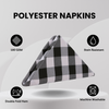 20 inch Polyester Cloth Napkins Checkered Black (Pack of 10)