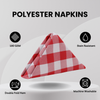 20 inch Polyester Cloth Napkins Checkered Red (Pack of 10)