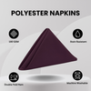 20 inch Polyester Cloth Napkins Eggplant (Pack of 10)