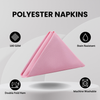 20 inch Polyester Cloth Napkins Pink (Pack of 10)