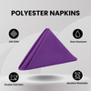20 inch Polyester Cloth Napkins Purple (Pack of 10)
