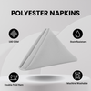 20 inch Polyester Cloth Napkins Silver (Pack of 10)