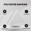 20 inch Polyester Cloth Napkins White (Pack of 10)