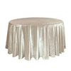 132 Inch Round Velvet Tablecloth Champagne