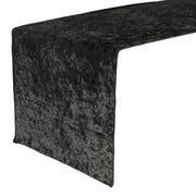 14 x 108 Inch Velvet Table Runner Black - Bridal Tablecloth