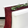 14 x 108 Inch Crushed Velvet Table Runner Burgundy