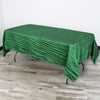60 x 102 Inch Rectangular Crinkle Taffeta Tablecloth Hunter Green