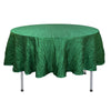 90 Inch Round Crinkle Taffeta Tablecloth Hunter Green