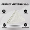 10 Pack 20 Inch Crushed Velvet Cloth Napkins Ivory