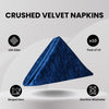 10 Pack 20 Inch Crushed Velvet Cloth Napkins Navy Blue