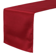 14 x 108 inch L'amour Satin Table Runner Dark Red - Bridal Tablecloth