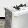 14 x 108 Inch Crushed Velvet Table Runner Dark Silver
