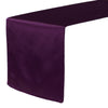 14 x 108 inch Satin Table Runner Eggplant - Bridal Tablecloth