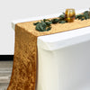14 x 108 Inch Crushed Velvet Table Runner Gold