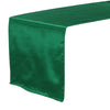 14 x 108 inch Satin Table Runner Hunter Green - Bridal Tablecloth