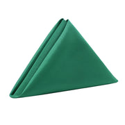 10 Pack 20 Inch L'amour Satin Napkins Emerald Green - Bridal Tablecloth