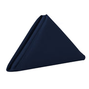 20 inch L'amour Satin Napkins Navy Blue (Pack of 10) - Bridal Tablecloth