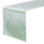 14 x 108 inch Satin Table Runner Mint Green - Bridal Tablecloth