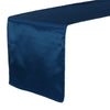 14 x 108 inch Satin Table Runner Navy Blue - Bridal Tablecloth