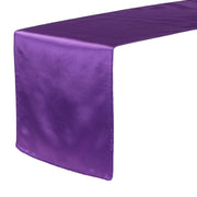 14 x 108 inch Satin Table Runner Purple - Bridal Tablecloth