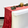 14 x 108 Inch Crushed Velvet Table Runner Red