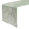 14 x 108 Inch Crushed Velvet Table Runner Sage
