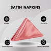 20 inch Satin Cloth Napkins Coral (Pack of 10)
