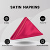 20 Inch Satin Cloth Napkins Fuchsia (Pack of 10)