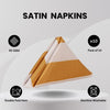 20 inch Satin Cloth Napkins Gold and White Striped (Pack of 10)