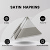 20 inch Satin Cloth Napkins Dark Silver and Gray and White Striped (Pack of 10)