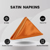 20 Inch Satin Cloth Napkins Orange (Pack of 10)