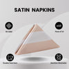 20 inch Satin Cloth Napkins Peach and White Striped (Pack of 10)