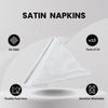 20 inch Satin Cloth Napkins White (Pack of 10)
