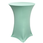 30 Inch Highboy Cocktail Round Stretch Spandex Table Cover Mint