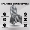 Stretch Spandex Banquet Chair Cover Black and White Checkered