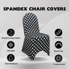 Stretch Spandex Banquet Chair Cover Black and White Polka Dot