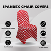 Stretch Spandex Banquet Chair Cover Red and White Polka Dot