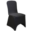 Square Top Spandex Banquet Chair Cover Black