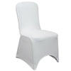 Square Top Spandex Banquet Chair Cover White