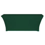 Stretch Spandex 8 ft x 18 Inches Rectangular Classroom Table Cover Hunter Green