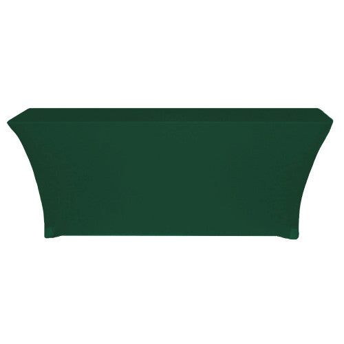 2 Tovaglie Elastiche In Spandex 4Ft Verde Cacciatore | Copritavolo Rettangolare Aderente Per Feste, Matrimoni E Banchetti | Protezione Tavolo - 2