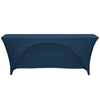 8 Ft  x 18 Inches Open Back Classroom Table Cover Navy Blue