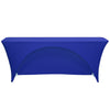 Spandex 6 Ft x 18 Inches Open Back Rectangular Table Cover Royal Blue