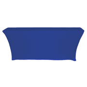 Stretch Spandex 8 ft x 18 Inches Rectangular Classroom Table Cover Royal Blue