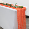 35 in X 10 ft Gauze Cheesecloth Table Runner Terracotta