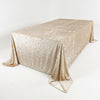 108 x 156 Inch Rectangular Crushed Velvet Tablecloth Champagne