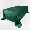 108 x 156 Inch Rectangular Crushed Velvet Tablecloth Emerald Green