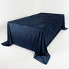 108 x 156 Inch Rectangular Crushed Velvet Tablecloth Navy Blue