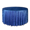 120 Inch Round Crushed Velvet Tablecloth Royal Blue